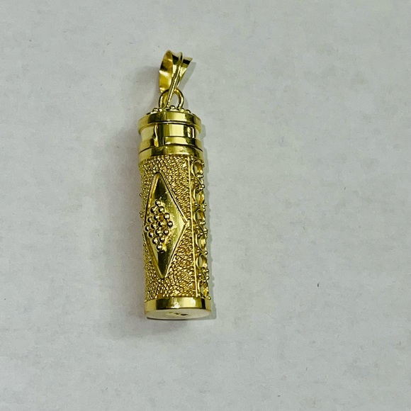 Amazing custom 14k gold vermeil urn cremation jewelry necklace rare unique charm - Picture 9 of 10